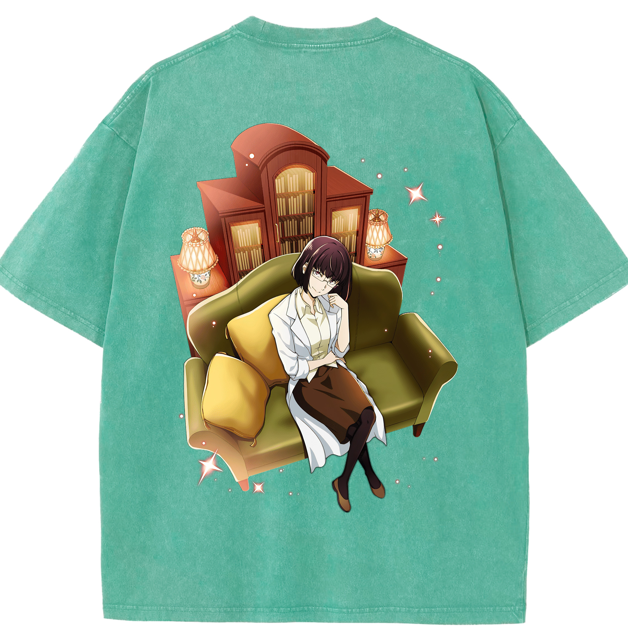 （画像用） 文豪ストレイドッグス Bungo Stray Dogs 綿100% ヴィンテージ風 半袖Tシャツ（背面プリント）